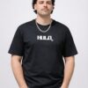 5830015662049398276 T-Shirt HULO Boxy Fit Black b&w