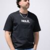 5830015662049398278 T-Shirt HULO Boxy Fit Black b&w
