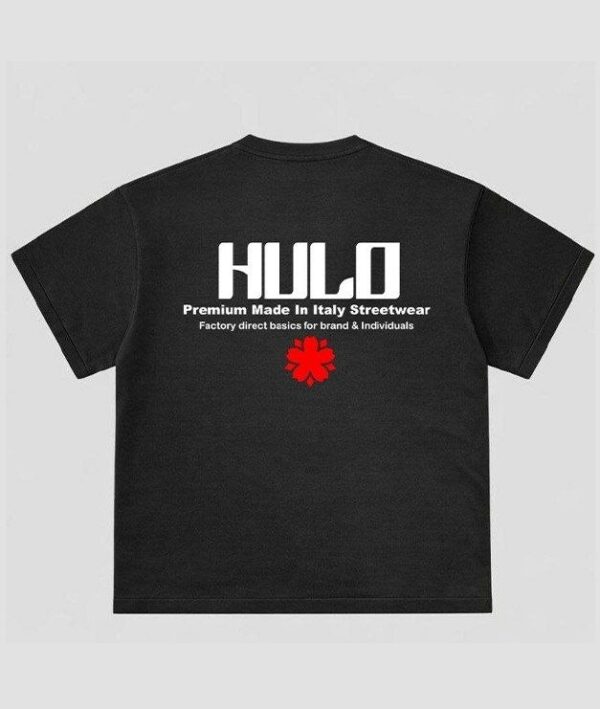 5830015662049398280 T-Shirt HULO Boxy Fit Black b&w