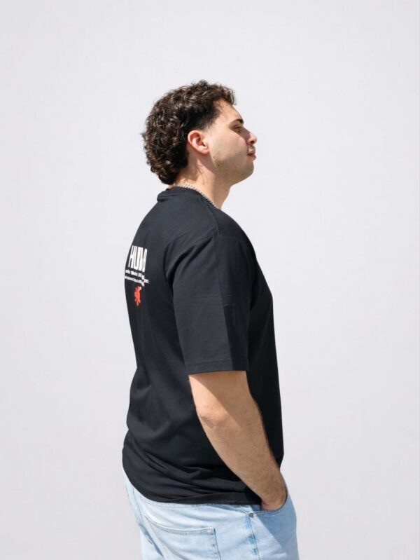 5830015662049398281 T-Shirt HULO Boxy Fit Black b&w