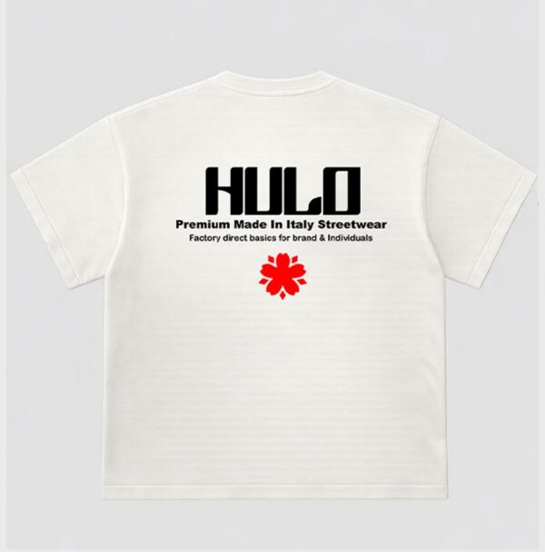 5764986807761178257 T-Shirt HULO Boxy Fit Off & White